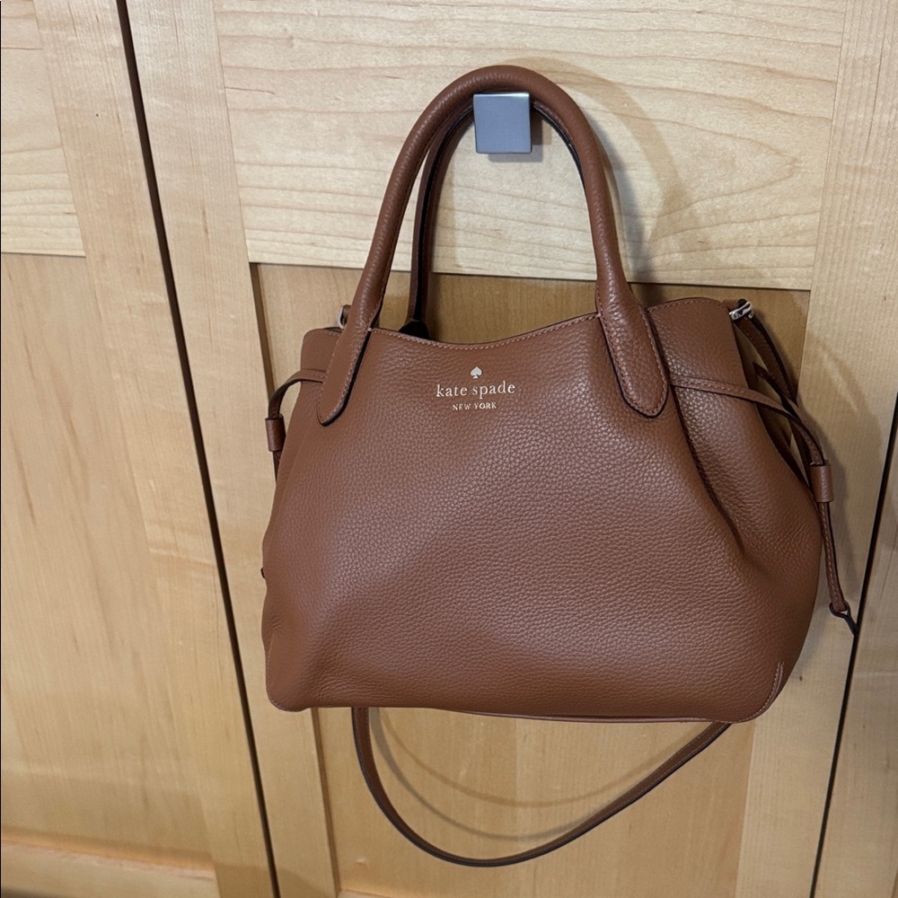 kate spade Dumpling Large satchel in Warm Gingerbread. Pebbled leather